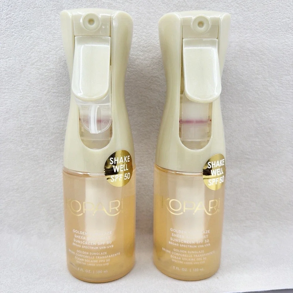 2 PACK Kopari Golden Sunglaze Sheer Body Mist SPF 50 Sunscreen 5oz NEW SEALED